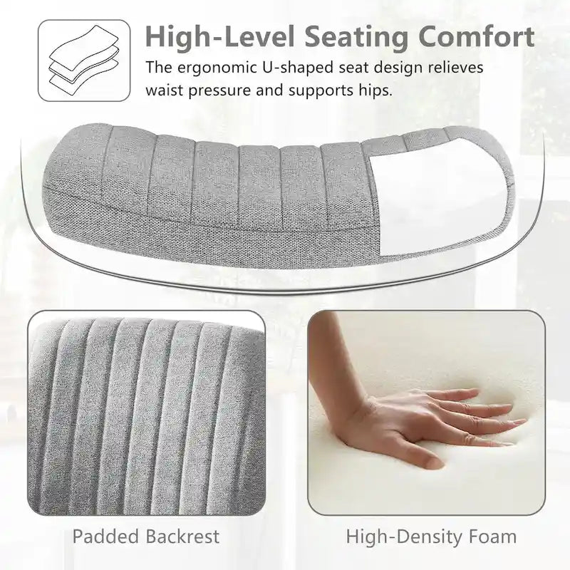 Chaise de coiffeuse pivotante à hauteur réglable