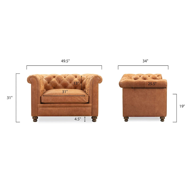Chaise longue – Cuir véritable italien