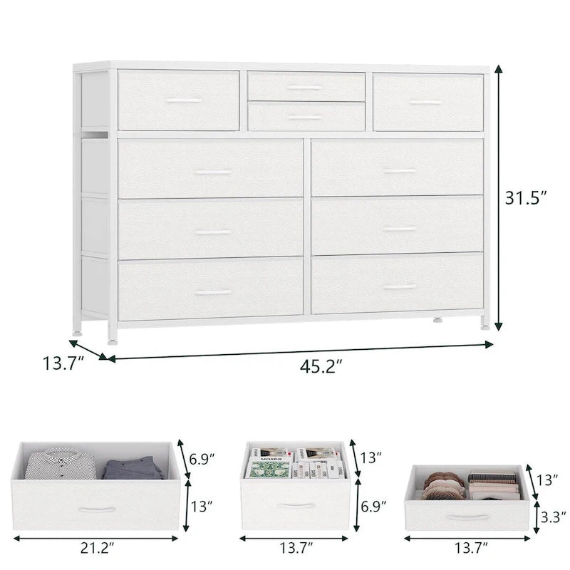 Commode TV à 10 tiroirs
