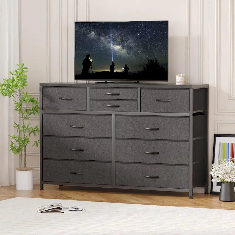 Commode TV à 10 tiroirs