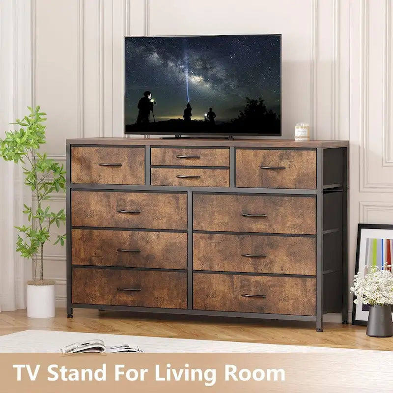 Commode TV à 10 tiroirs