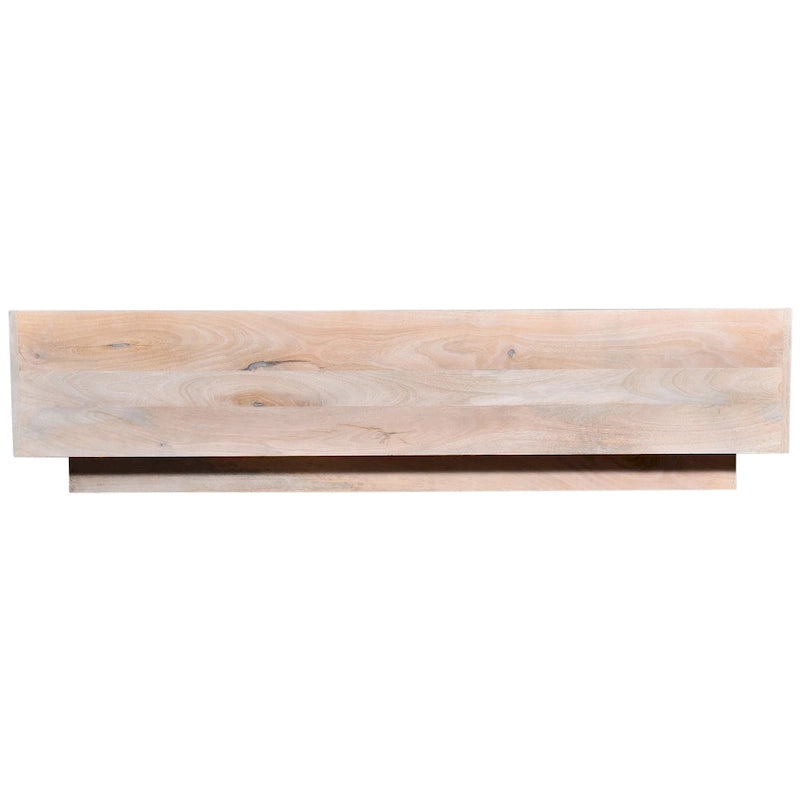 Table basse de rangement en bois et marbre