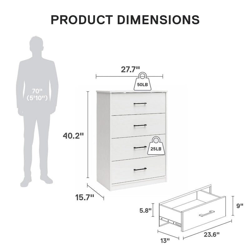 Commode haute à 5 tiroirs
